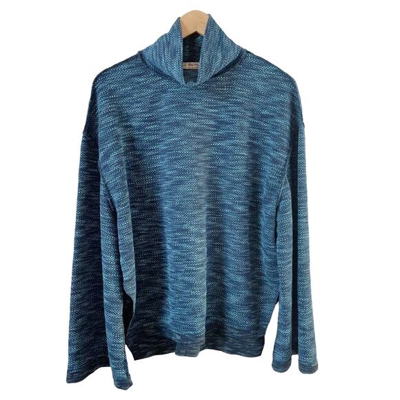 NWT Free People Womens Sunny Days Turtleneck Sweater Blue Overboard Combo XS New - Picture 2 of 10